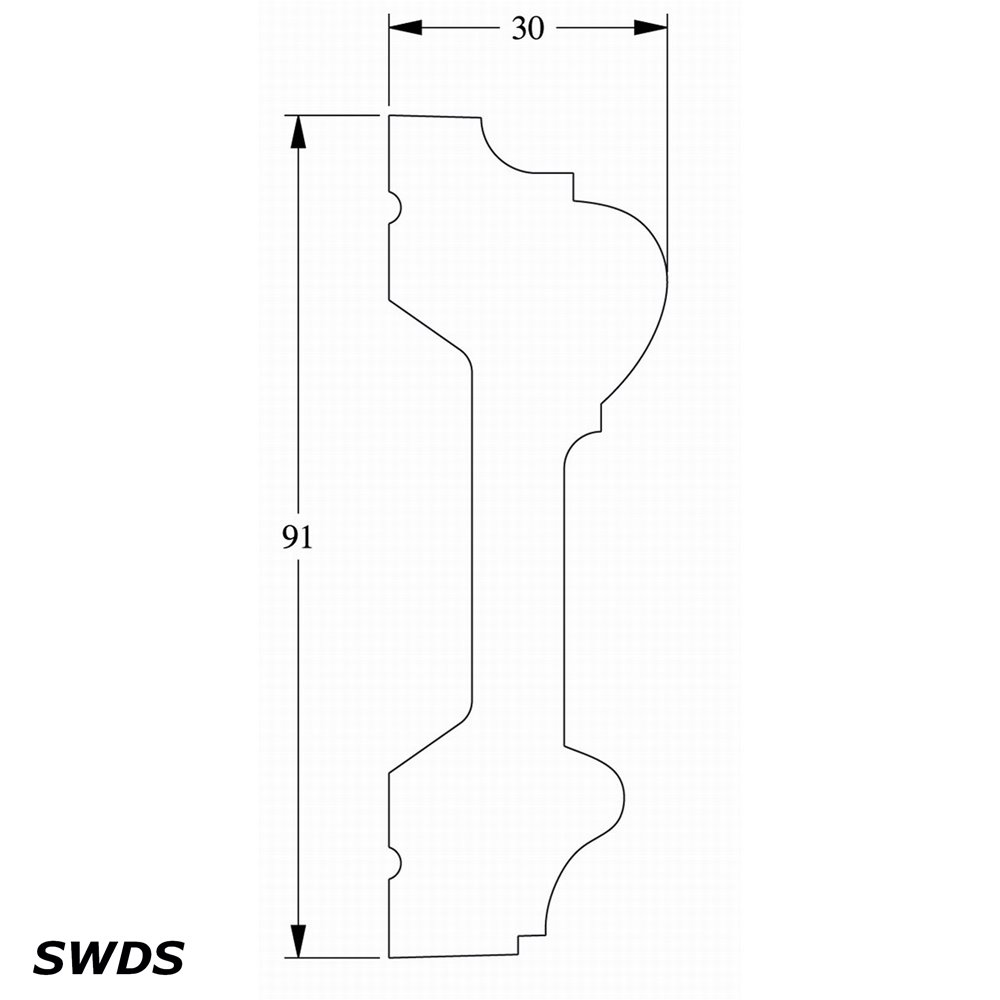 Orac P9010 wandlijst 9,1 x 3 x 200 cm | Sierprofielen.nl